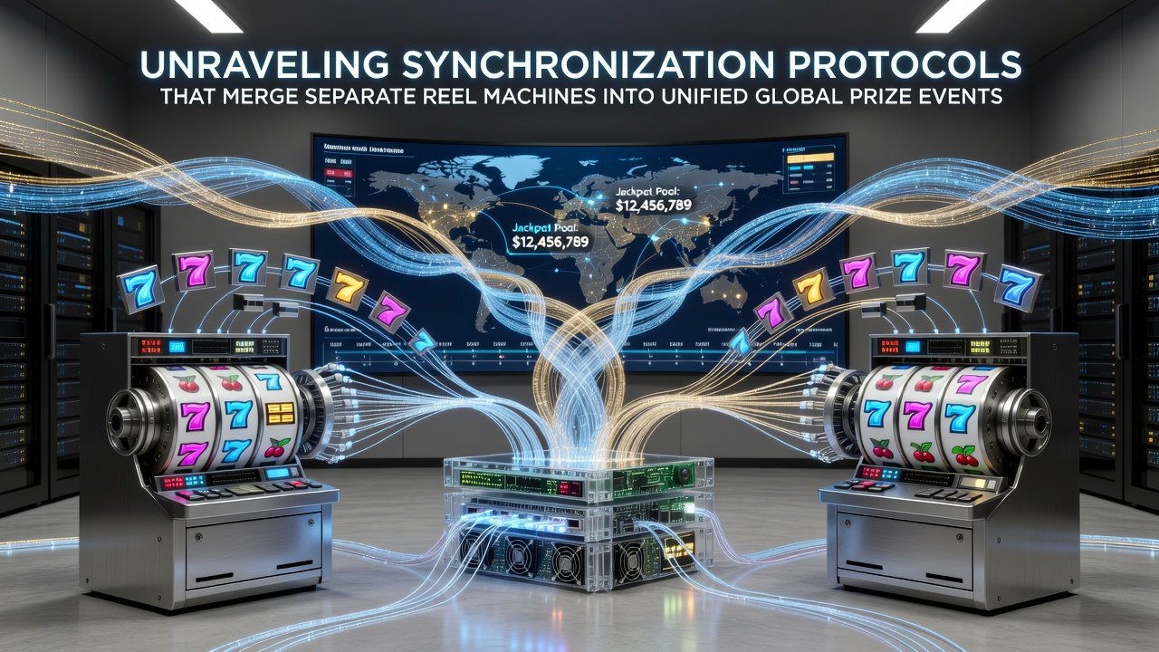 Technische Darstellung vernetzter Walzenmaschinen in einem globalen Jackpot-System